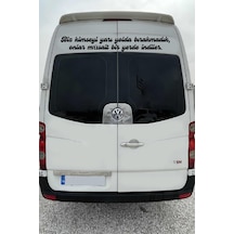 Oto Cam Yazı Sözleri Ticari-servis-dolmuş-panelvan Uzun Sticker Model 17303