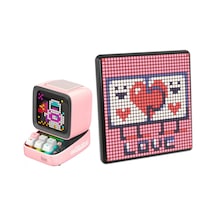 Divoom Ditoo Pro Pembe Bluetooth Hoparlör + Pixoo Max Led Ekran Seti