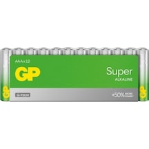 Gp Super Alkaline - Lr03 - Aaa Size - İnce Kalem Boy Alkaline Pil - 12li Paket
