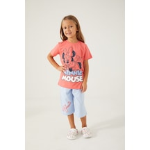 Minnie Mouse Sweet Candy Minnie Pembe Kız Çocuk Kapri Takım Mercan Minnie Mouse Sweet Candy Minnie Pembe Kız Çocuk Kapri Takım Mercan