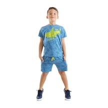 Denokids Mshb&g Shark Erkek Çocuk T-shirt Şort Takım Çok Renkli