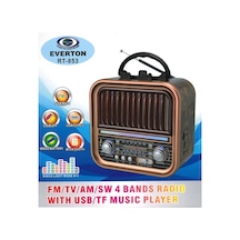 Everton RT-853 Bluetooth Fm-usb-tf-aux Şarjlı Nostaljik Radyo Hoparlör