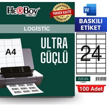 Herboy Hb-1324 70 X 35 Mm A4 Baskılı Laser Etiket 100 Adet
