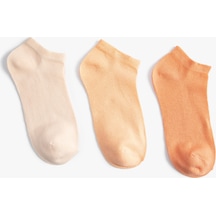 Koton Basic 3'lü Patik Çorap Seti Çok Renkli Somon 3sak80412aa 3SAK80412AA992 Somon