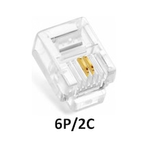 6P2C Telefon Rj11 Plug 100'Lü Paket