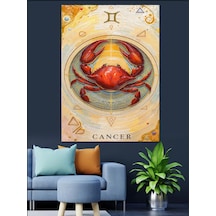 Ahşap Tablo Yengeç Burcu Tarot Kartı
