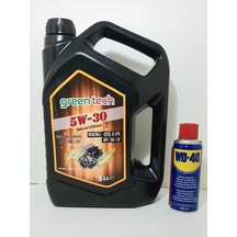 Green Tech 5W-30 Apı/Sn/Cf Motor Yağı 5 L + Wd 40 Çok Amaçlı Yağlayıcı 200 ML