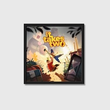 It Takes Two Oyun Posteri Oyuncu Dekoru Gamer Decor Tablo Çerçeveli Poster Duvar Dekorasyonu Siyah Çerçeveli Tablo Siyah Çerçeveli Tablo Dn11d579sıyah 25 x 25 CM