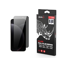 Apple Uyumlu   iPhone 17 Pro Rika Premium Hayalet Temperli Cam Ekran Koruyucu Siyah