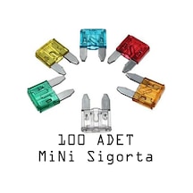 Mini Bıçak Sigorta 100 Adet Karışık 7.5 10 15 20 25 30 Amper N11.880