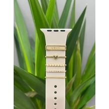 Apple Uyumlu Watch    Kordon Aksesuarı Charm Set Love