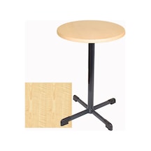 Bistro Masa Halley - Werzalit, Wermodin Ve Allzalit Tabla 60 Cm Çap - Akçaağaç Çok Renkli