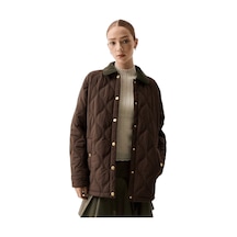 Hunter Witton Quilted Shacket Tof Kahverengi