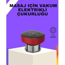 Vakumlu Masaj Aleti Çok Kademeli Emme Isıtmalı Ev Tipi Terapi - Lisinya Kırmızı