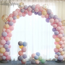 Makaron Balonlu Zincir Balon Seti 5 Mt Zincir 125 Balon Karışık K