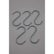 S Kanca 7 Cm Metal 5 Adet Metal Gri Diğer