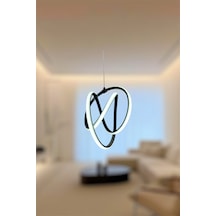 Ey Shop Siyah Venüs 3 Renk Led Beyaz&sarı&günışığı Avize Siyah