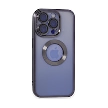 Apple İphone 15 Pro Max Kılıf Slot Silikon - Mor Çok Renkli