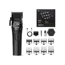 Wablow Saç Kesme Makinesi Şarjlı Tıraş Makinesi, Erkek Bakım Seti - 8000 Rpm Kablosuz Şarj Tabanı Berber Kuaför Tipi, 8 Kılavuz Taraklı, Led Ekran, Type-c