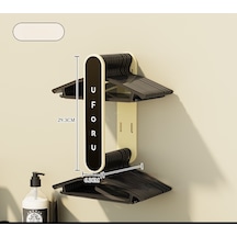 Yystore He880 Duvara Monte Askı Depolama Organizatörü Siyah