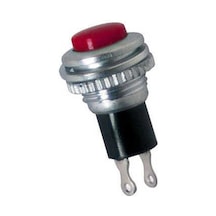 Robotistan Ic179 Metal Renkli Yaylı Buton - Kırmızı