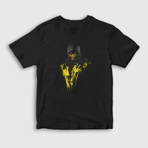 Presmono Unisex Çocuk Scorpion V3 Mortal Kombat T-Shirt