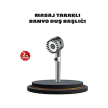 Masaj Uçlu Yüksek Basınçlı Duş Başlığı Spa Etkili Siyah