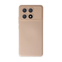 Xiaomi Poco X6 Pro Uyumlu Kılıf Nano İçi Kadife Silikon - Pudra