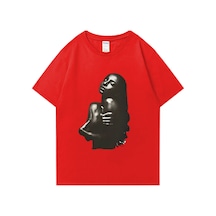 Flood Of Style Mizah Aşk Deluxe S-sade Dünya Turu T Shirt Erkek Kadın Artı Boyutu Vintage Kısa Kollu Kırmızı