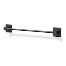 Duvara Monte Yapışkanlı Metal Havluluk, Mat Siyah 42 Cm 12 Izgara