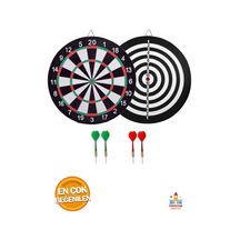 Eğlenceli Dart Oyun Seti - Çift Taraflı 30 Cm Dart Tahtası Ve 6 Ok İle