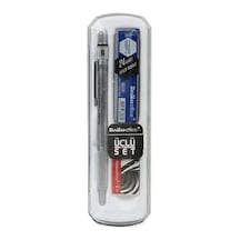 Scrikss Graph-x Metal Versatil Kalem 0.7 Mm Saten Gri 3'lü Set