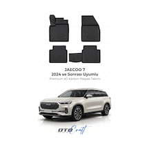 Otocraft Jaecoo 7 2024+ Araca Özel 4d Karbon Oto Paspas Havuzlu Tam Set