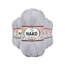 Tedar 5 Adet Pırlanta Amigurumi El Örgü İpi Yünü Açık Gri 130 Najmaddin (No:1) 8.5Cm X 10.5 Cm