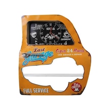 Dekoratif Garage Temalı Sarı Araba Kapısı Araba Kapısı Duvar Rafı