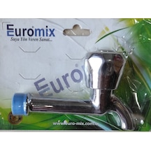 Euromix Uzun Musluk Vakumlu Paket Krom