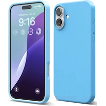 Newface - 652 - İphone 16 Plus Kılıf Nano İçi Kadife Silikon - Kmrsfres - - Mavi