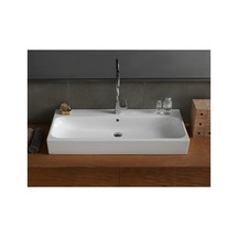 Etajerli 100 Cm Boyutunda Turkuaz Seramik Lavabo 508 Yeşil
