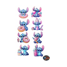 Stitch Şeker Rüyası Sticker Seti 16x30 Cm 8 Adet Donut Ve Dondurma Temalı Laptop Defter Çıkartması