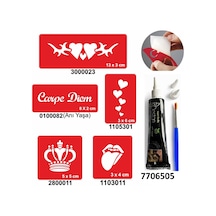 Hint Kınası Ve Şablonla Geçici Dövme Yapma Seti Set 32