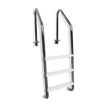 Paslanmaz 3 Basamaklı Havuz Merdiveni Standart Seri Aısı 304 Krom