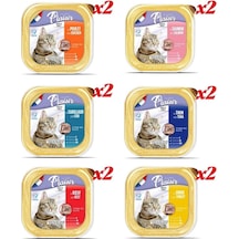 Plaisir 12'li Süper Karışık Kedi Yaş Maması Paketi 12 X 100 Gr