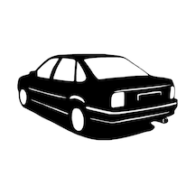 Basık Araba Oto Özel Yeni Sticker Siyah 30 X 15 Cm