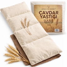 Strauss Home Çavdar Yastığı 800g Çıkarılabilir & Yıkanabilir Kılıf %100 Doğal Çavdar Dolgu Isı Ve Soğuk Terapisi Ekru
