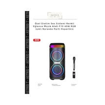 Özel Üretim Ses Sistemi Renkli Eğlence Müzik Aleti F70 40w Rgb Işıklı Karaoke Parti Hoparlörü