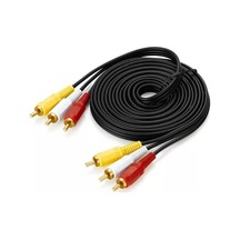 Koodmax 3 Metre 3rca To 3rca Kablo - Altın Uçlu , Kompozit Ses Ve Video Aktarım Kablosu