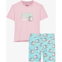 Skechers Graphic Tee G Short Sleeve Büyük Kız Çocuk Pembe Takım Sk241034-621