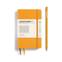 Leuchtturm1917 Not Defteri Cep Boy A6 , Sert Kapak, 187 Numaralandırılmış Sayfa, Kareli, Gündoğumu Sarı