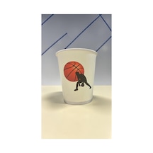 Basketbol Temalı Doğumgünü Etkinlik Parti Karton Bardak 7 Oz 100 Adet 1