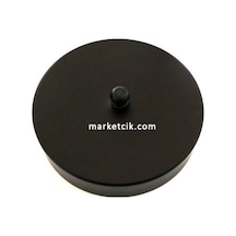 Marketcik Avize, Abajur Için Yuvarlak Siyah Metal Rozans 40Cm Siyah